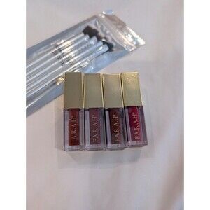 F.A.R.A.H. Bundle, 4 tubes Matte Liquid Lipstick and 5 piece eyebrush set